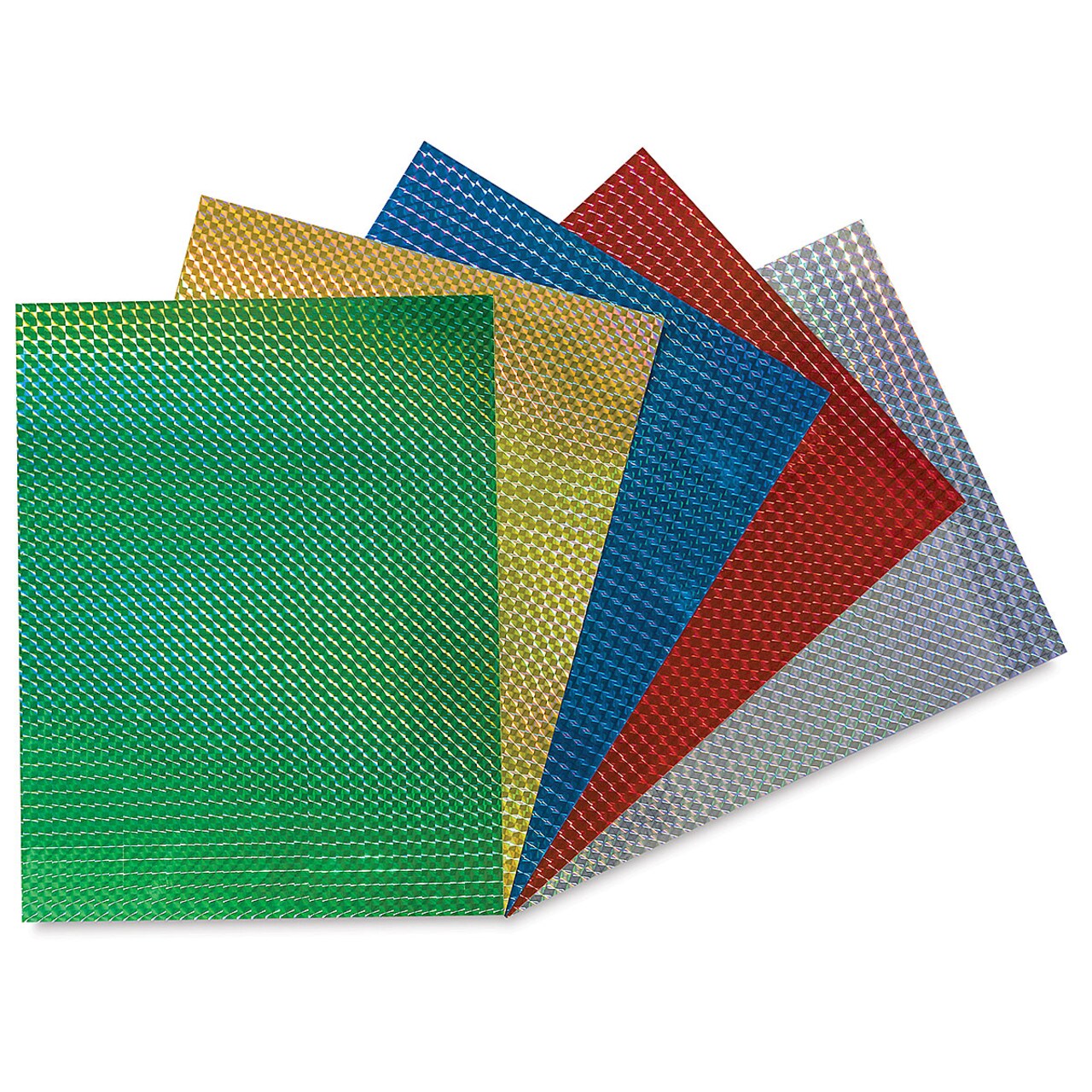 Hygloss Holographic Self-Adhesive Papers - 8-1/2" x 11", Mosaic, 5 Sheets